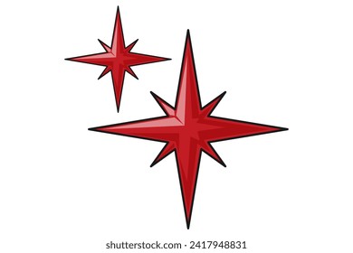 Diseño de sticker de notas de resaltado de estrella