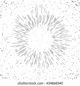 Star hipster background, line design, vector.