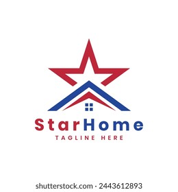 Star Home creative modern business Logo design vector template