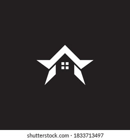 Star home logo template icon design