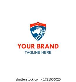 the star and horse shield logo included can be used as company logos
