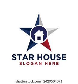 star house logo design vector illustration