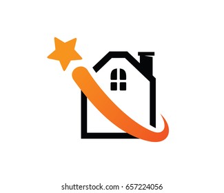 Star House Logo Template Design Vector, Emblem, Design Concept, Creative Symbol, Icon