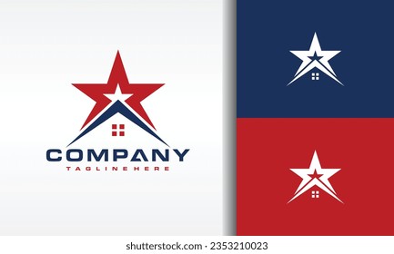 star house red blue logo