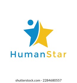 Star Human Creative Concept Logo Design Template