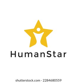 Star Human Creative Concept Logo Design Template