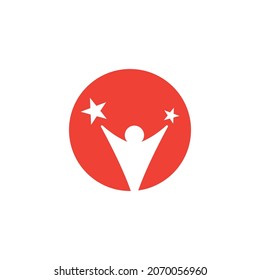 star human people dream logo icon vector template