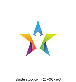 star human people dream logo icon vector template