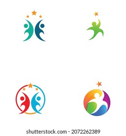 star human people dream logo icon vector template