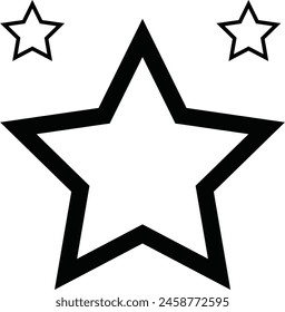Icono de estrella, icono de 3 estrellas,