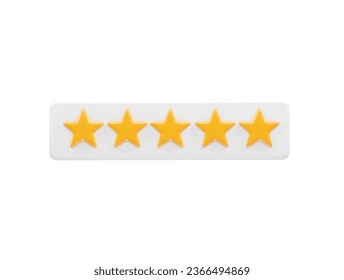 Elemento de ilustración de representación 3d del icono de estrella