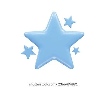 Star icon 3d rendering illustration element