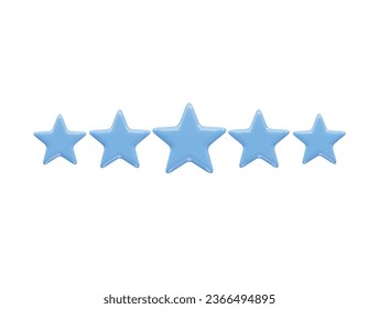 Star icon 3d rendering illustration element