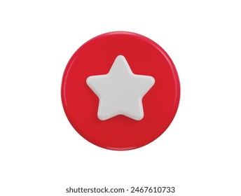 Star icon 3d rendering illustration