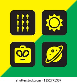 star icon. 4 star set with sun, alien, planet and nine vector icons for web and mobile app