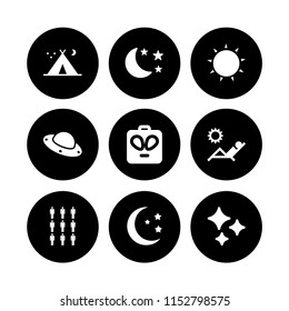 star icon. 9 star set with sun, ufo, shine and alien vector icons for web and mobile app