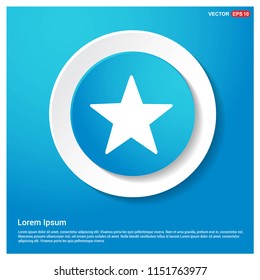 Star icon Abstract Blue Web Sticker Button - Free vector icon