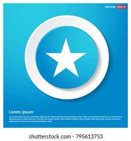 Star Icon Abstract Blue Web Sticker Button