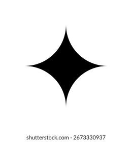 Icono de estrella para diseño abstracto y geométrico. Ilustración de forma de estrella para decoración. Silueta de estrella simple aislada sobre fondo blanco	