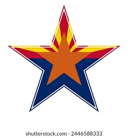star icon of arizona state flag. vector illustration isolated on white background