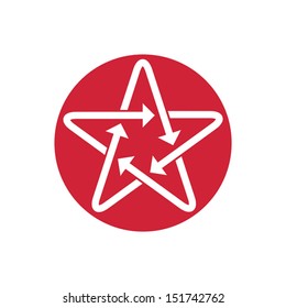 Star icon with arrows.