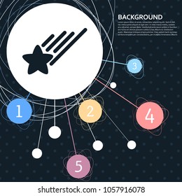 Star Icon with the background to the point and with infographic style. Vector illustration