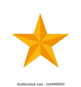Sternsymbol. Ausgewogene Sternzeichnung. Vektorgrafik. Überlegenheit. Goldstars. Award-Symbol auf weißem Hintergrund.