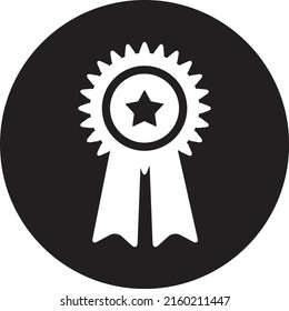 icono de estrella en círculo negro con fondo blanco