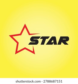 Star Icon with black color star writeup vector design