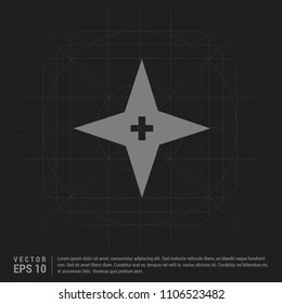 Star Icon - Black Creative Background