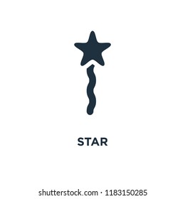 Star icon. Black filled vector illustration. Star symbol on white background. Can be used in web and mobile.