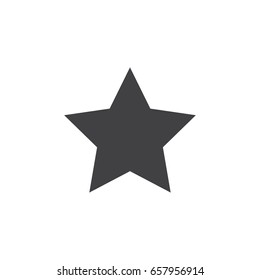 Star icon in black on a white background. Vector illustration