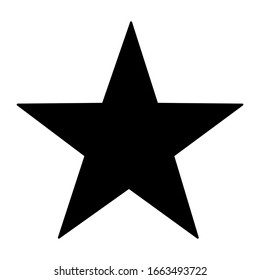 star icon. black star shape flat style isolated on white background for graphic design elements. vector illustration
