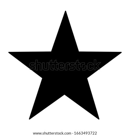 star icon. black star shape flat style isolated on white background for graphic design elements. vector illustration
