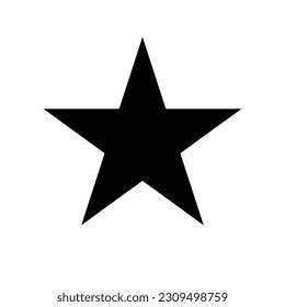 Star icon. Black star shape. Vector illustration