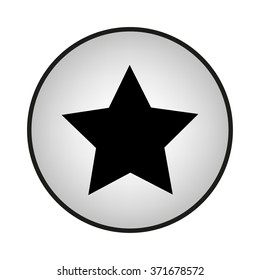star icon, black vector illustration