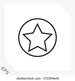 star icon, black vector illustration