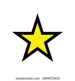 Star Icon Black Yellow Color Stock Vector (Royalty Free) 2099072419 ...