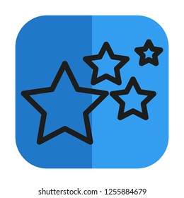 star icon with blue flat background.modern and elegance art