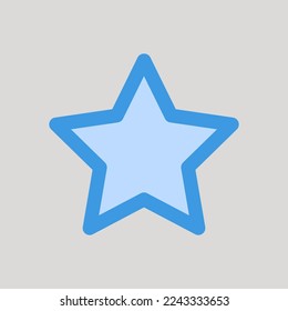Star icon in blue style about user interface, use for website mobile app presentation