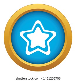 Star icon blue vector isolated on white background for any design