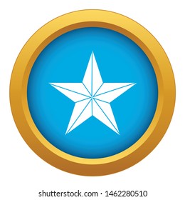 Star icon blue vector isolated on white background for any design