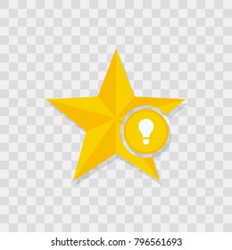 Star icon, bulb icon sign vector symbol