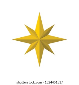 Star Icon for Christmas Decoration and Holidays