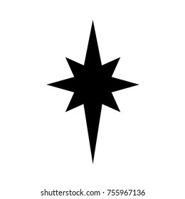Star icon. Christmas star isolated on white background. Star vector illustration