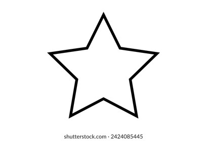 Star icon, classic form, outline variant. Easily colorable vector design on isolated background. Vector illustration. Eps file 235.