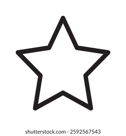 Star icon with a clean and versatile design. Ideal for ratings, achievements, favorites, and decoration-related content.