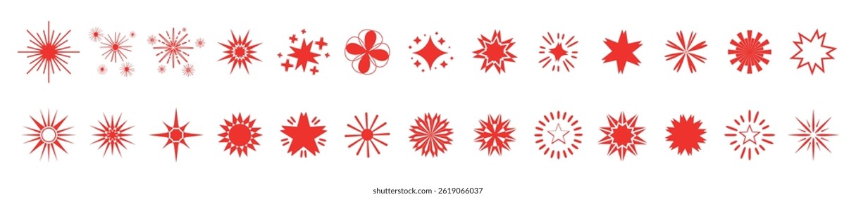 Star icon collection. chalk drawing stars, sparkle vector icons set. Shine symbol illustration. Stars sparkles vector, Stars in modern simple flat style. Vector illustration,