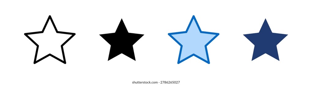 star icon Collection With Multiple Styles