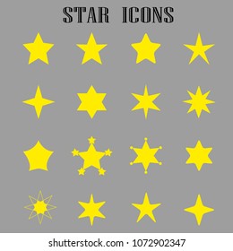 star icon collection vector